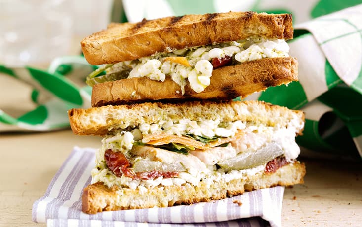 Toast med Kyckling & Pesto - Pågen Rasker - Recept | Pågen